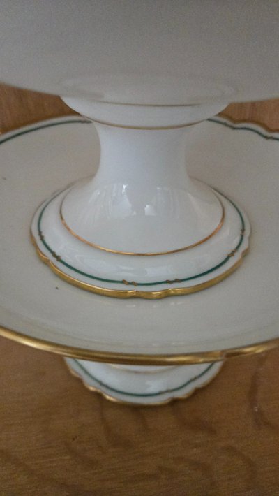 Pair of cups on pedestals, Marquis crown, 19th century
