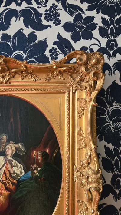 “Before the Ball”, Oil on canvas by a follower of J.f. De Troy.
