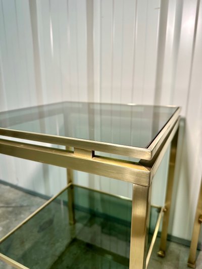 Pair of Guy LEFÈVRE side tables, 1970s