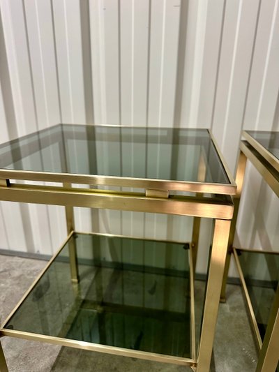Pair of Guy LEFÈVRE side tables, 1970s
