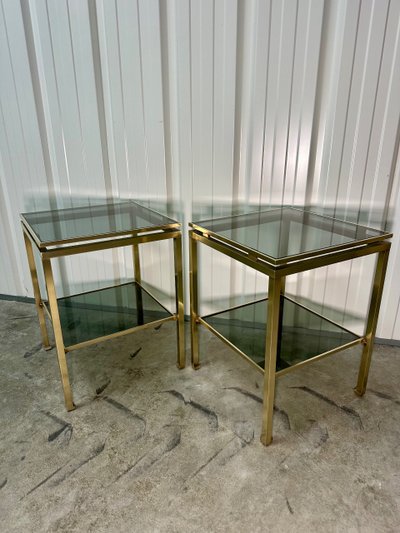 Pair of Guy LEFÈVRE side tables, 1970s