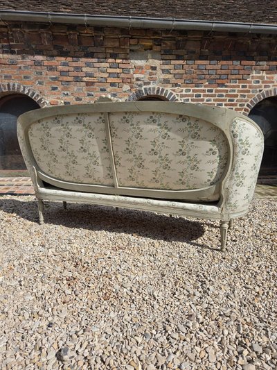 Louis XVI Period Sofa, Ottoman