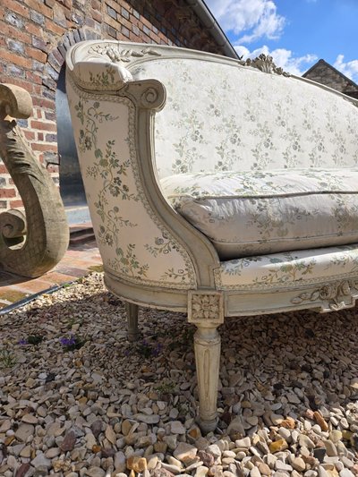 Louis XVI Period Sofa, Ottoman