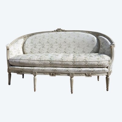 Louis XVI Period Sofa, Ottoman