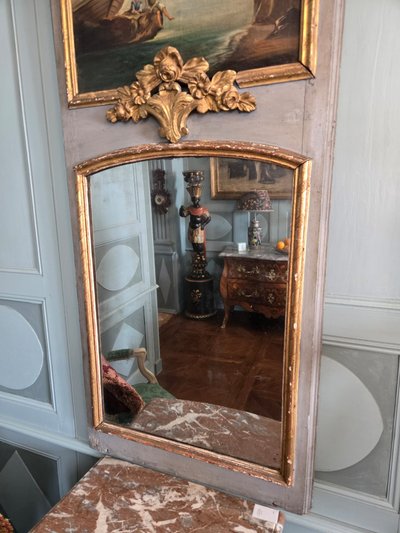 Trumeau with seaside painting, 18th century.