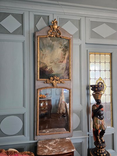 Trumeau with seaside painting, 18th century.