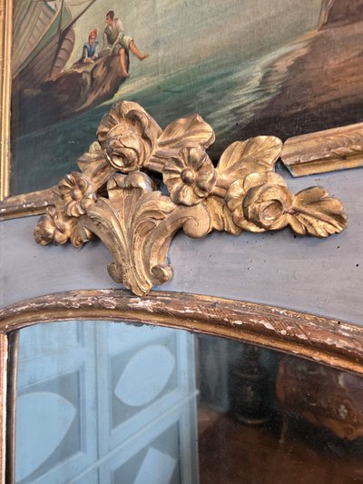 Trumeau with seaside painting, 18th century.