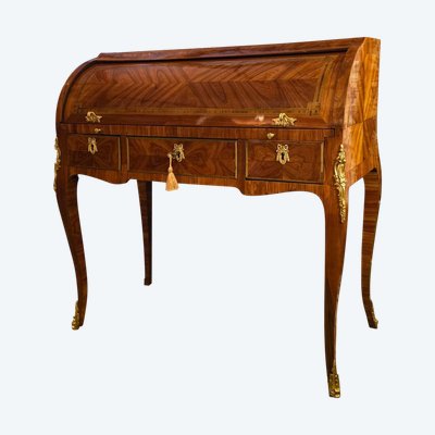 Bureau à Cylindre De Milieu, Travail Parisien D’époque Louis XV