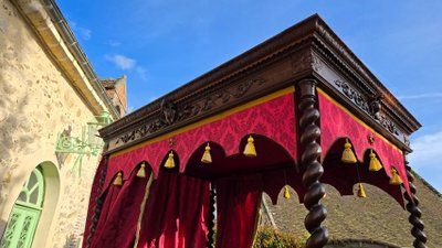 Lit De Château à Colonnes Louis XIII, époque XIXe Siècle 