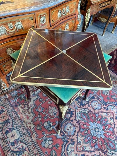 19TH CENTURY GAMBLING TABLE FROM THE HOUSE OF LAMPRE IN PARIS