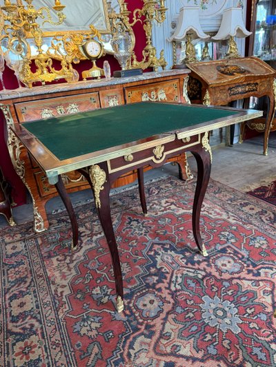19TH CENTURY GAMBLING TABLE FROM THE HOUSE OF LAMPRE IN PARIS
