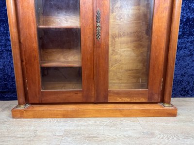 Nice Empire style gun cabinet in cherry wood circa 1900