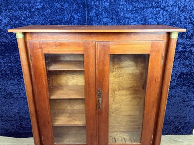 Nice Empire style gun cabinet in cherry wood circa 1900