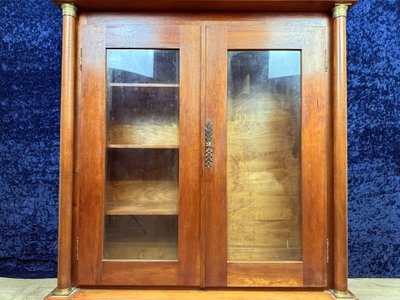 Nice Empire style gun cabinet in cherry wood circa 1900