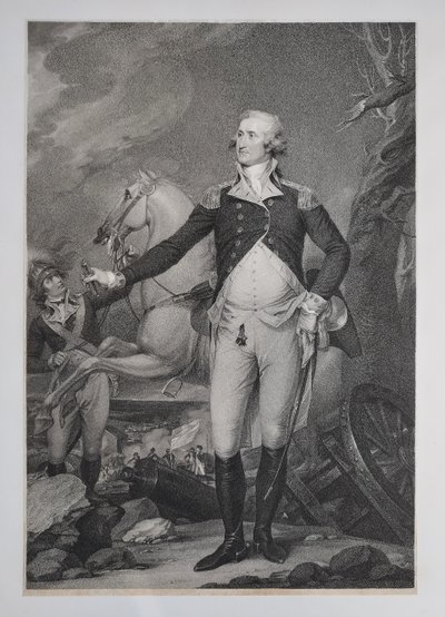 Geoeges Wachington Gravure Ancienne 18ème Par De Poggi