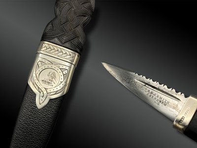 KNIFE called Sgian Dubh - Scotland - Early 20th century