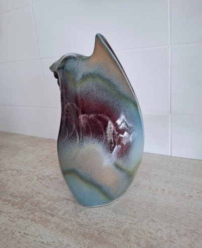 VALLAURIS ceramic vase signed D.PRIOTON