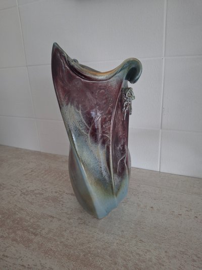 VALLAURIS ceramic vase signed D.PRIOTON