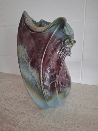 VALLAURIS ceramic vase signed D.PRIOTON