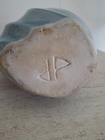 VALLAURIS ceramic vase signed D.PRIOTON