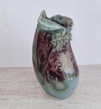 VALLAURIS ceramic vase signed D.PRIOTON