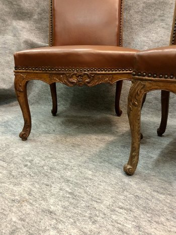 Suite di quattro (4) sedie Regency con il timbro di Nicolas Longe, XVIII secolo
