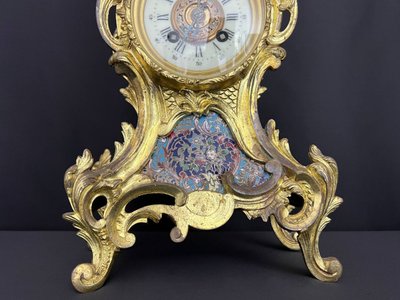 Louis XV Style Gilt Bronze And Enamel Cloisonné Clock - Dasson & Vervier