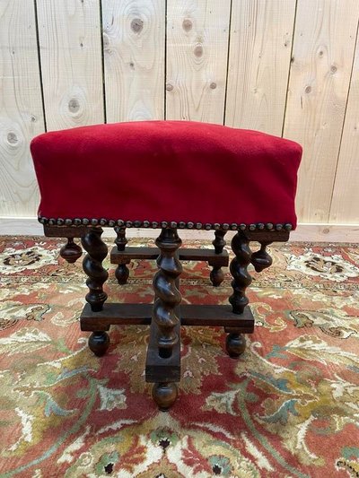 Banc - Repose pied style Louis XIII