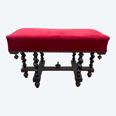 Banc - Repose pied style Louis XIII