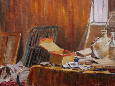 Ulisse CAPUTO, Lo studio dell'artista a Parigi nel 1909