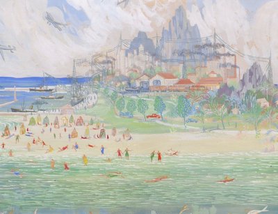 Alexis KALAEFF,  L'île (Composition surréaliste)