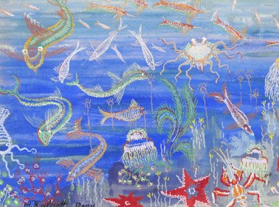 Alexis KALAEFF,  L'île (Composition surréaliste)