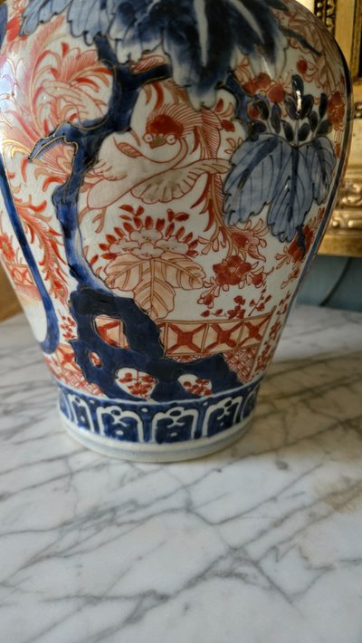 Coppia di lampade in porcellana Imari, XIX secolo.