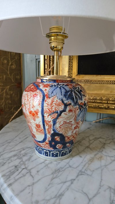 Coppia di lampade in porcellana Imari, XIX secolo.