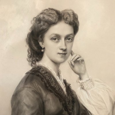 L. Buchheister, portrait de jeune femme, 1857