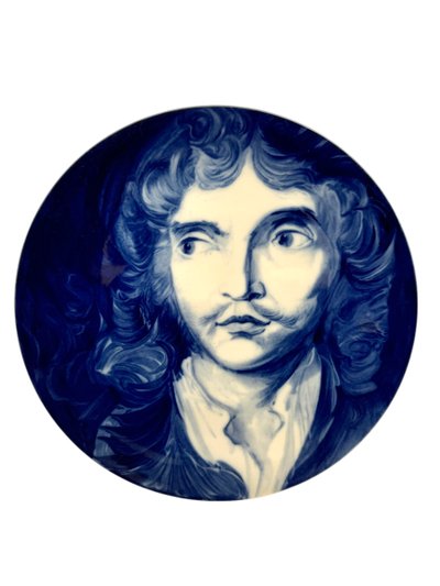 Meissen - Assiette en porcelaine Portrait de Molière