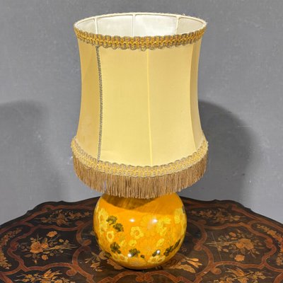 Painted ceramic lamp from the 70s
