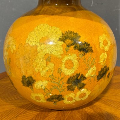 Painted ceramic lamp from the 70s