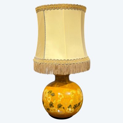 Painted ceramic lamp from the 70s