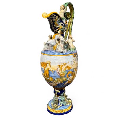 Ancien et grand Verseur Peint, le triomphe d'Amphitrite G.Mollica