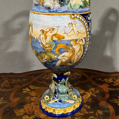 Ancien et grand Verseur Peint, le triomphe d'Amphitrite G.Mollica