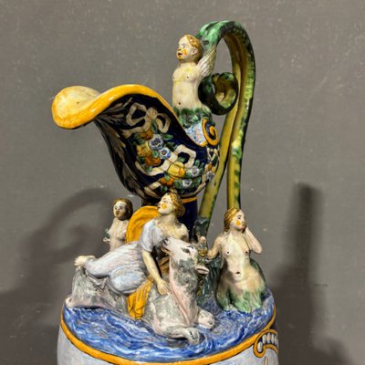 Ancien et grand Verseur Peint, le triomphe d'Amphitrite G.Mollica