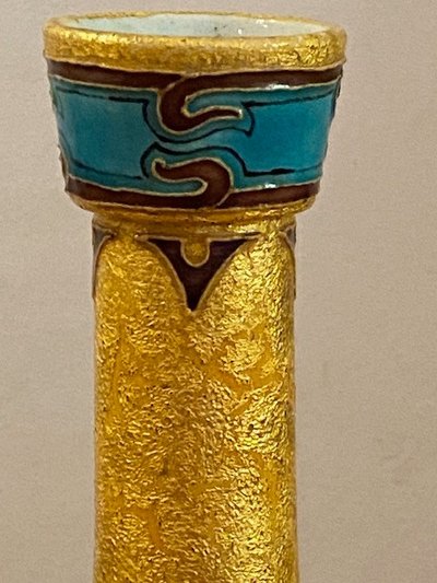 Paul MILET (1870-1950) - Vase à long col en céramique émaillée - ART NOUVEAU - SEVRES