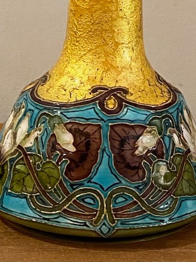 Paul MILET (1870-1950) - Vase à long col en céramique émaillée - ART NOUVEAU - SEVRES
