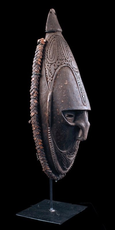 Maschera dell'antenato, arte tribale, arte dell'Oceania, Papua Nuova Guinea, scultura, laghi Murik
