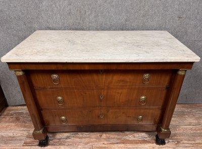 Magnifica cassettiera in mogano di epoca Impero del 1810 circa