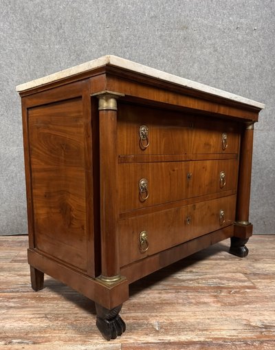 Magnifica cassettiera in mogano di epoca Impero del 1810 circa