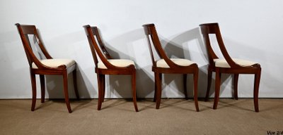 Suite of 4 Mahogany Gondola Chairs - Early 20th century