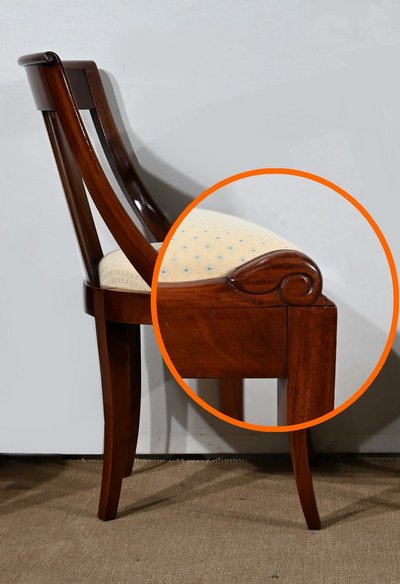 Suite of 4 Mahogany Gondola Chairs - Early 20th century