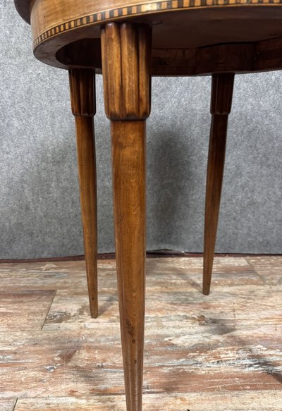 Superbe table d'apparat époque Art Déco en marquéterie vers 1930
